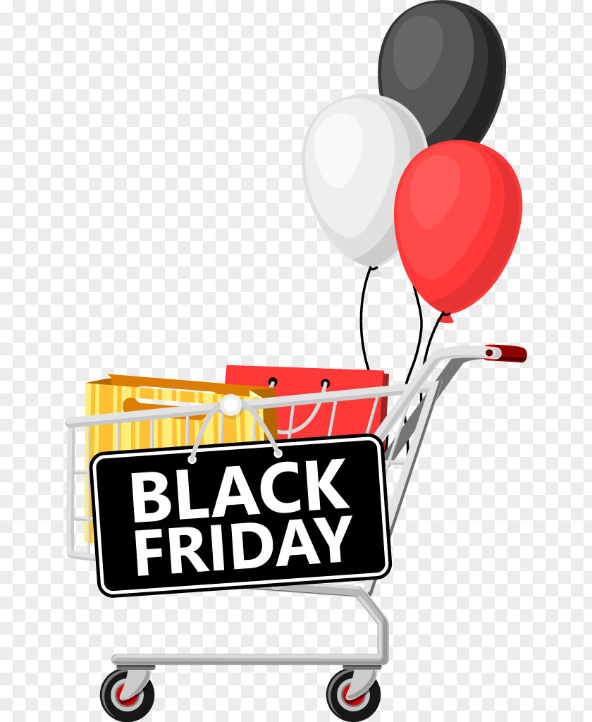 Black Friday Sales Shopping Cart Product PNG