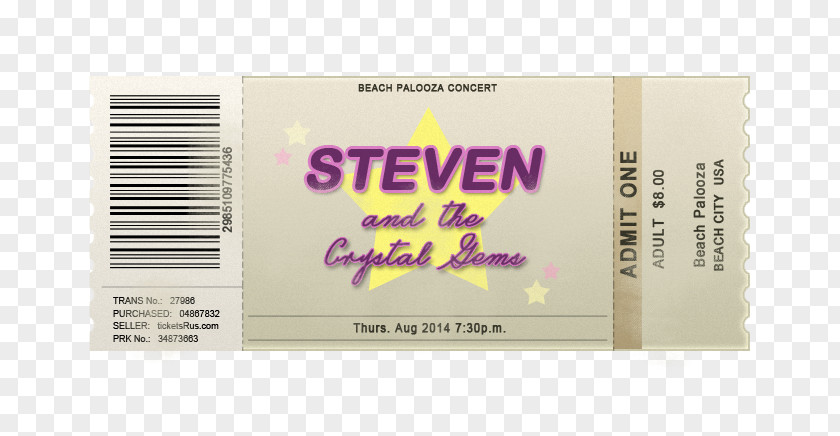 Concert Ticket Brand Steren Font PNG