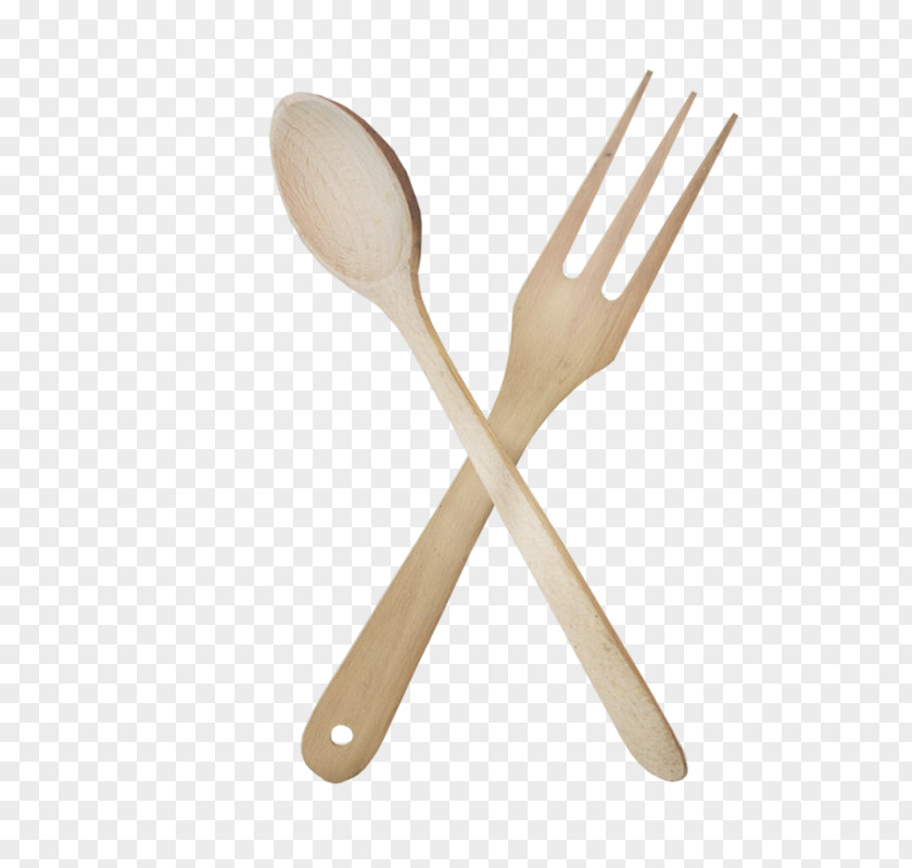 X Wooden Spoon Fork Tableware PNG
