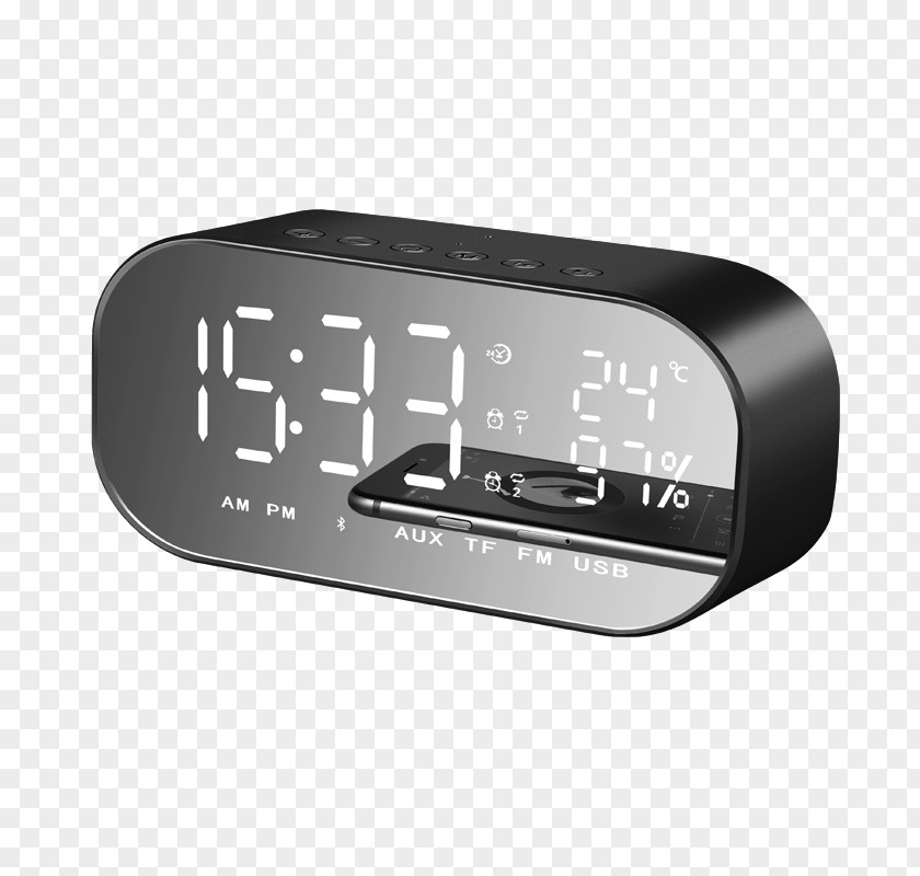 Battery Led Clocks Wireless Speaker Radio Clock Electronics PNG