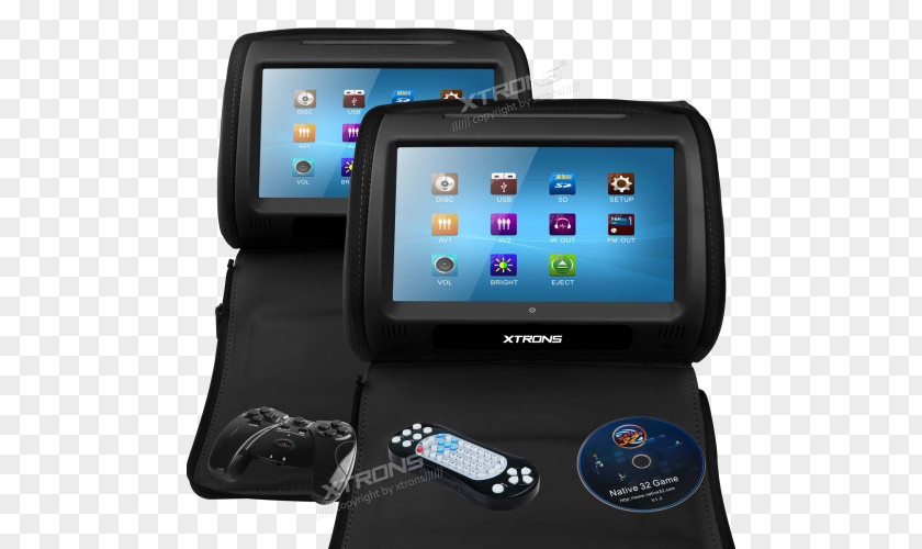 Game Consoles Car Head Restraint Touchscreen DVD Player Computer Monitors PNG