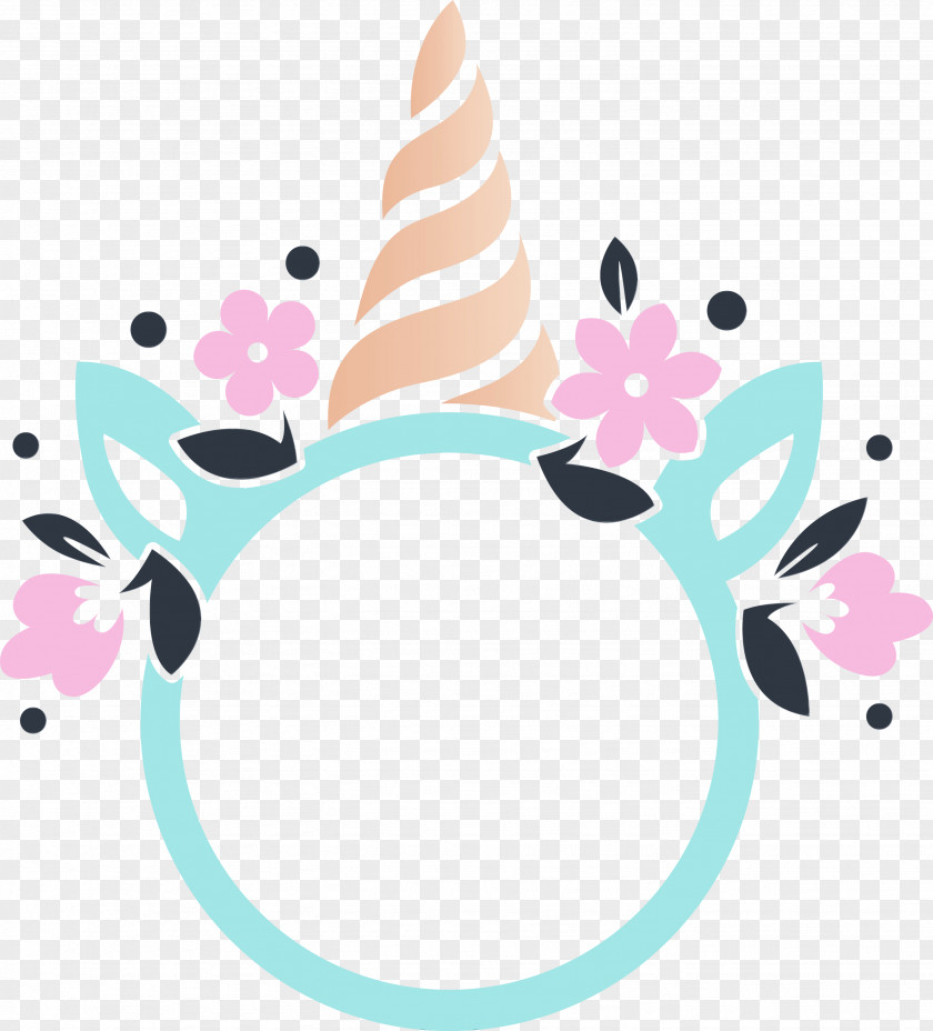 Pink Cartoon Pattern Hair Accessory Circle PNG