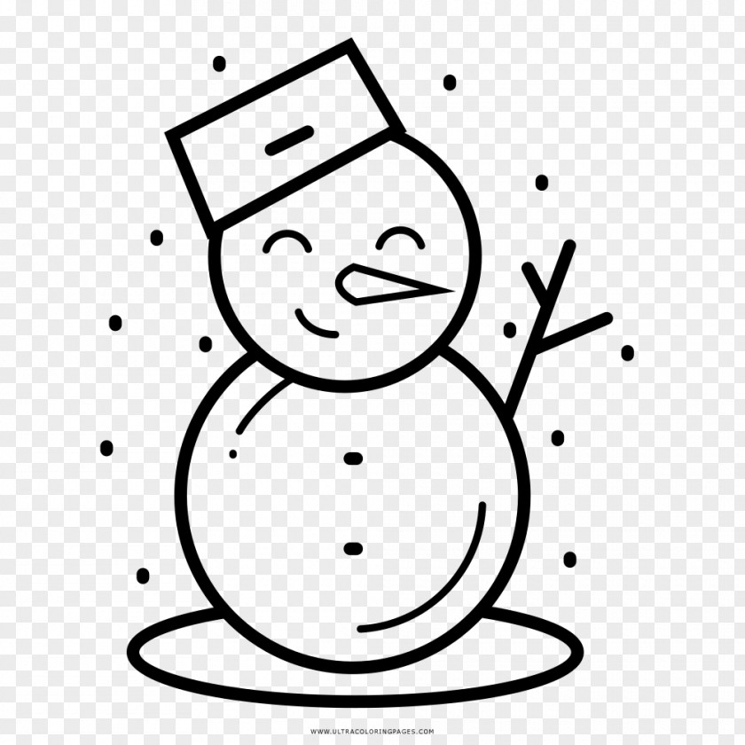 Snowman Drawing Coloring Book Winter PNG