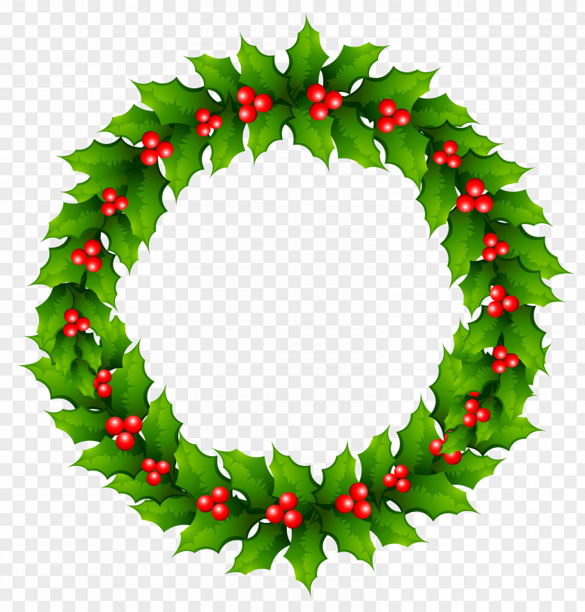 Christmas Mistletoe Wreath Clipart Image Clip Art PNG