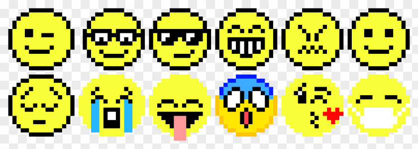 Emoji Pixel Art Smiley PNG