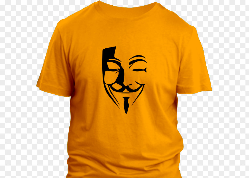 T-shirt V For Vendetta Guy Fawkes Mask PNG