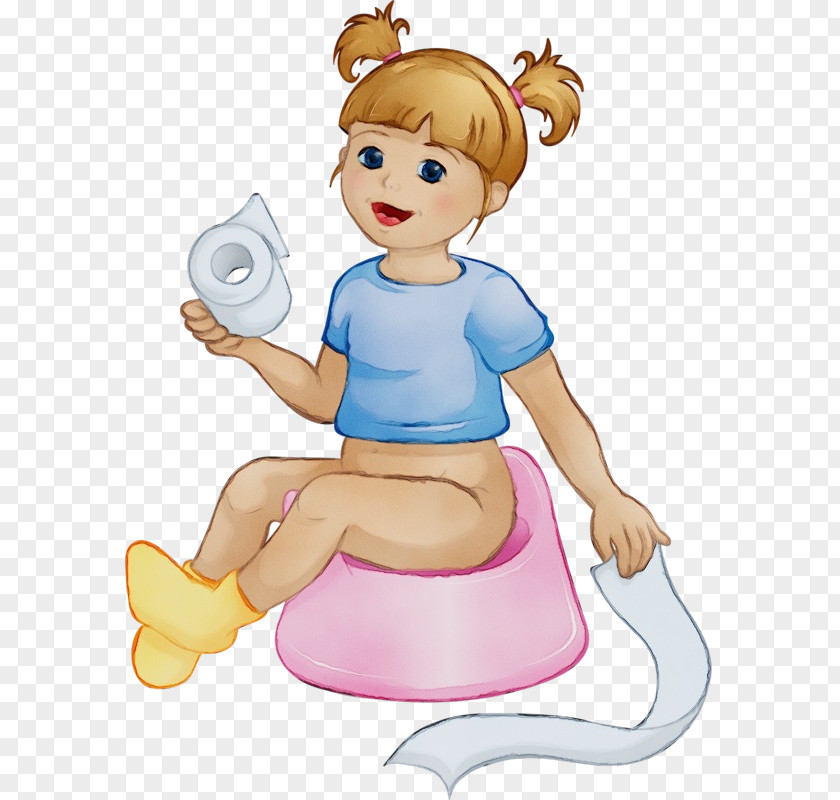 Toddler Sitting Cartoon Clip Art Potty Training Child Play PNG