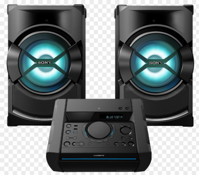 Black Audio Sony HCD-SHAKEX3 DVD ReceiverBlack LoudspeakerSony Shake X3D Mini System PNG