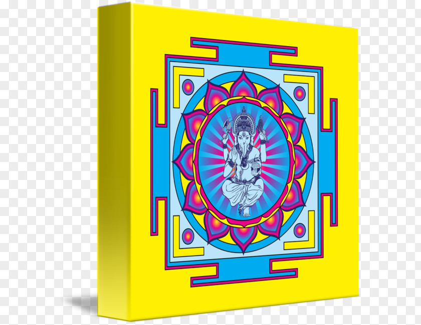 Ganesha Mandala Chakra Mantra Art PNG