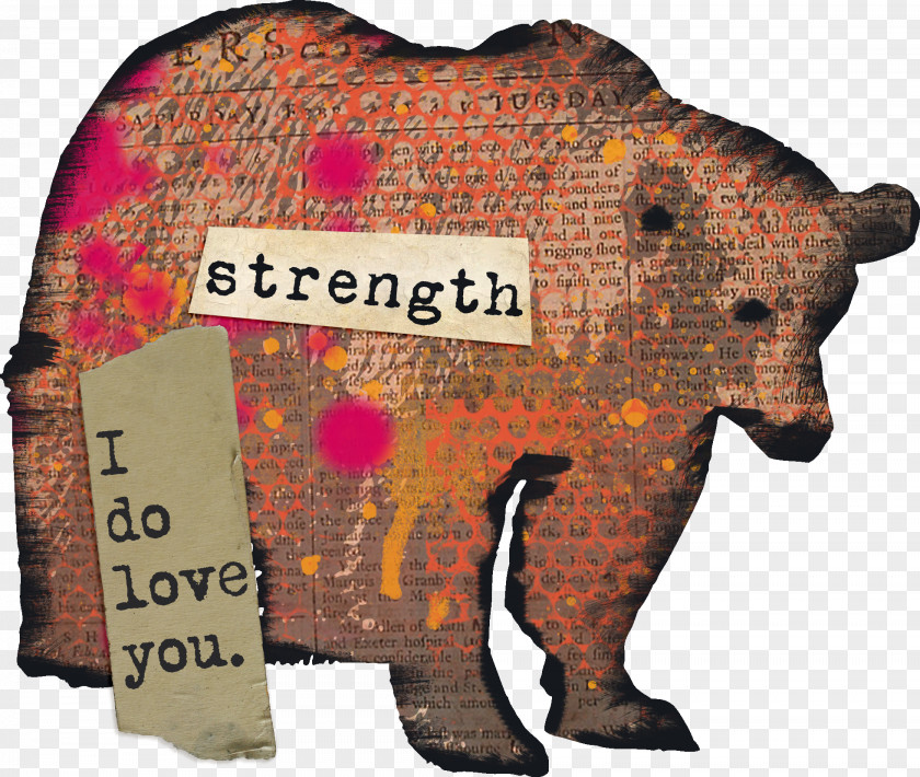 Strength Of The Bear WordArt Indian Elephant DigiShopTalk.com Microsoft Word PNG