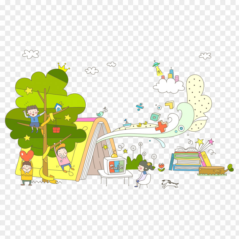 Cartoon Building Drawing Gratis PNG