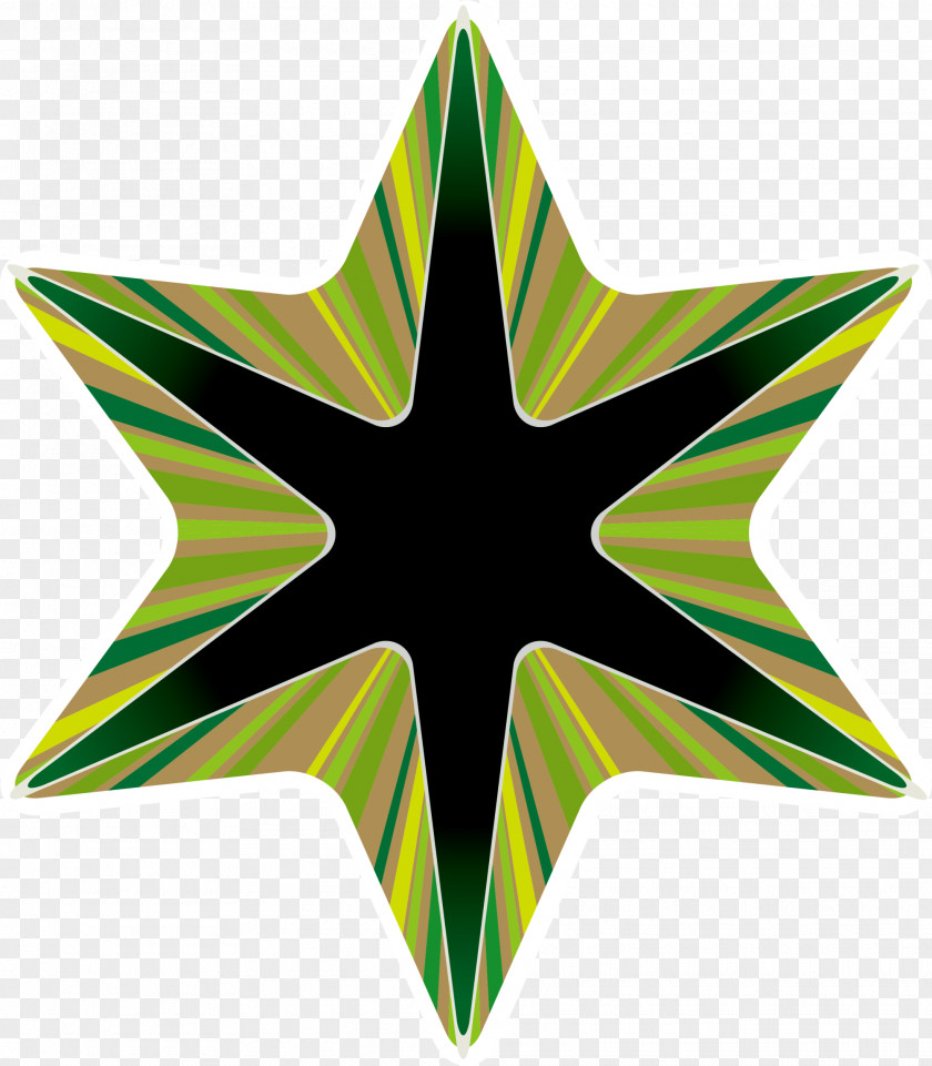 Green And Simple Star Clip Art PNG