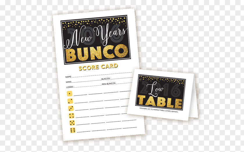 Party Bunco New Year Christmas Game PNG
