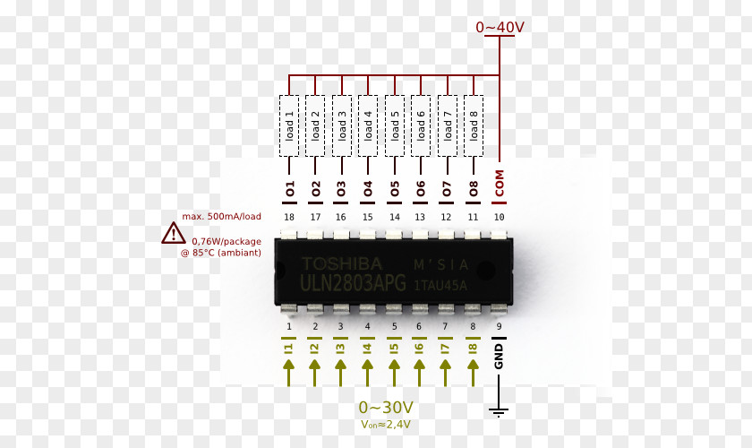 Stairs Signal Microcontroller Relay Electronics Darlington Transistor Arduino PNG