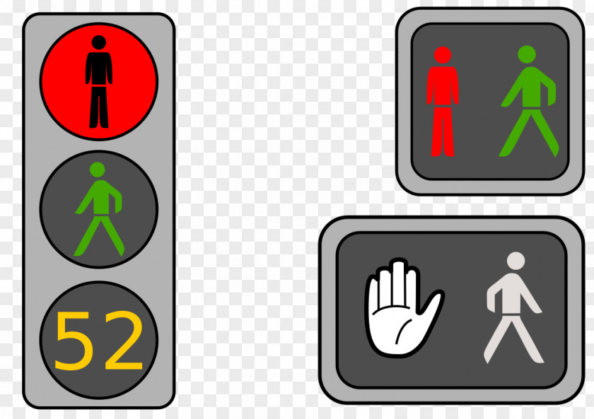 Traffic Light Pedestrian Road Wikibooks PNG