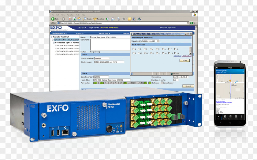 Computer Network EXFO Optical Transport System Time-domain Reflectometer PNG