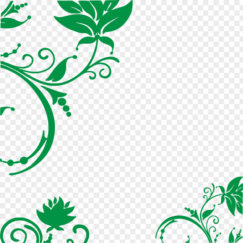 Swirls Floral Design Clip Art PNG
