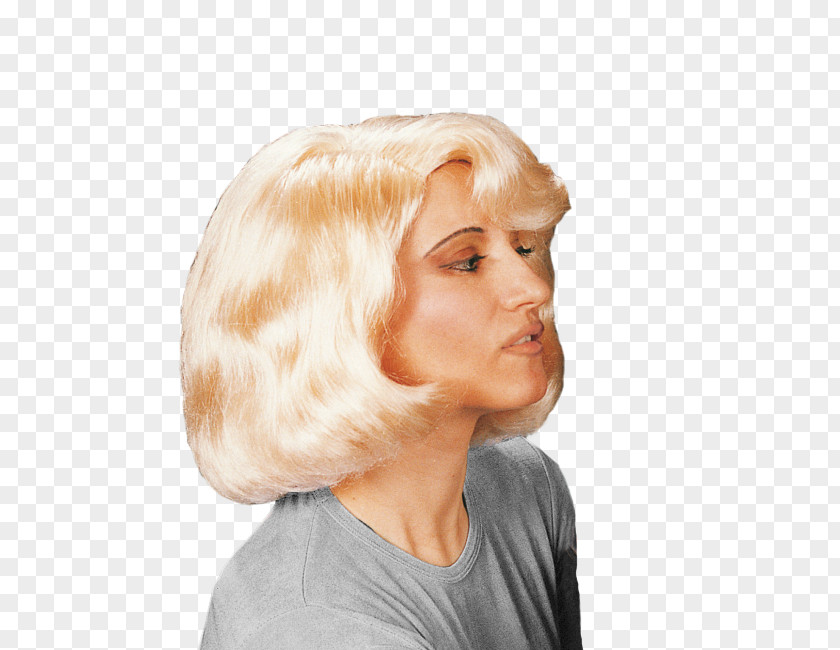 Sylvie Vartan Wig Disguise Blond Costume Human Hair Color PNG