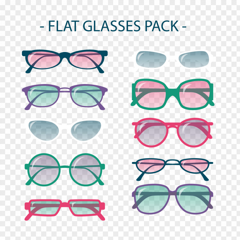 Vector Sunglasses Collection Clip Art PNG