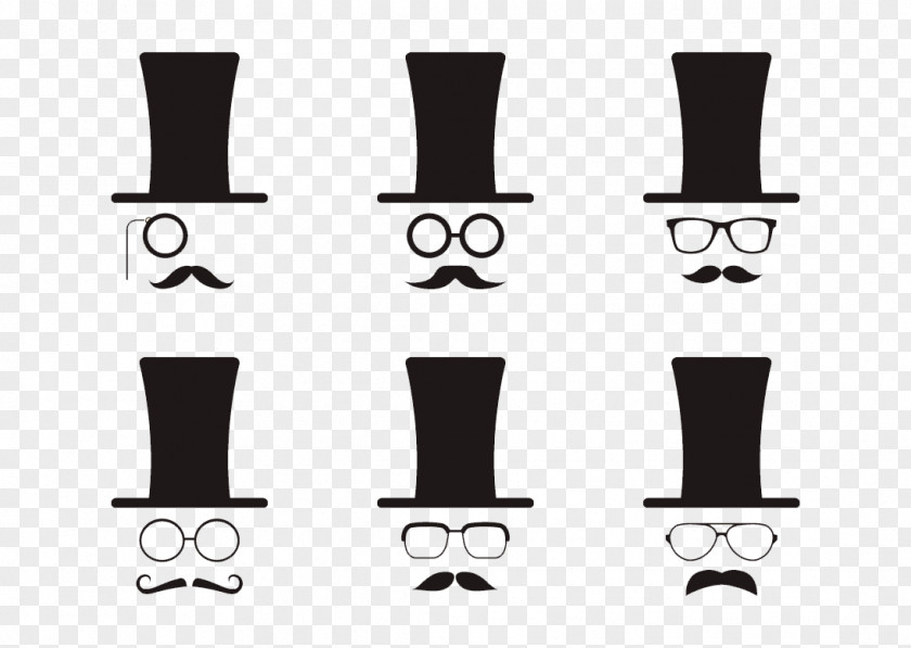 Different Glasses And Beard Moustache PNG