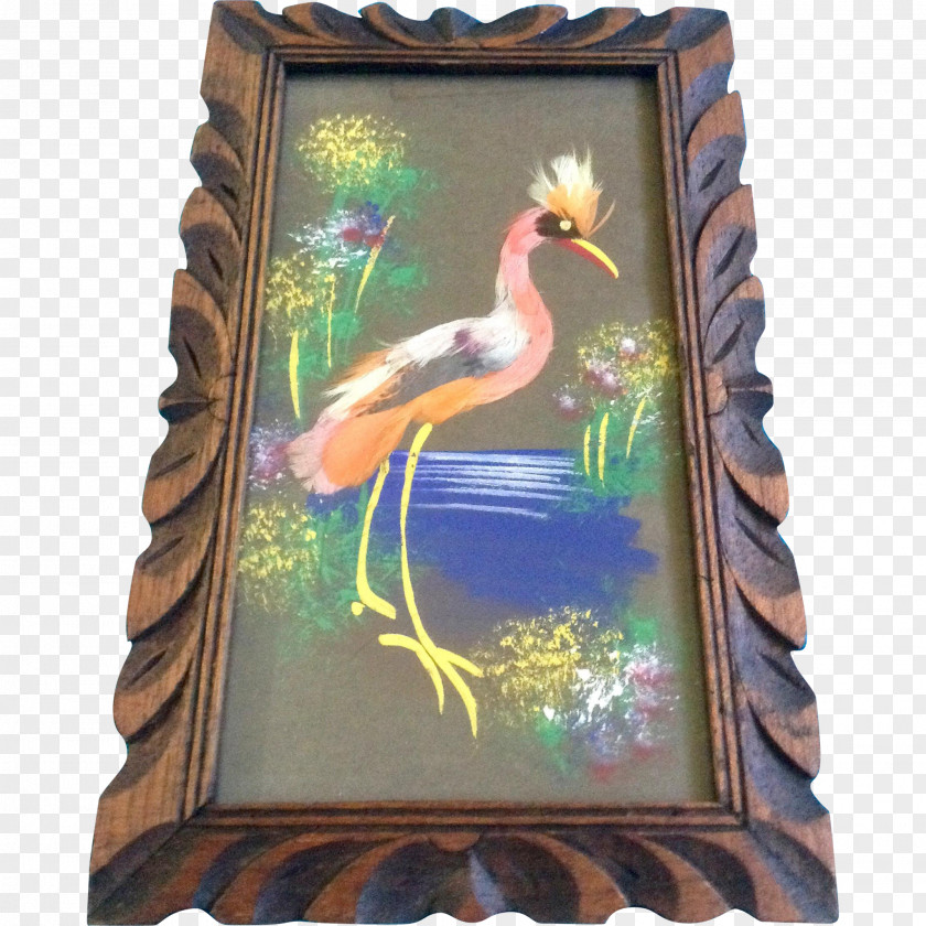 Hand-painted Frame Material Water Bird Feather Picture Frames Fauna PNG