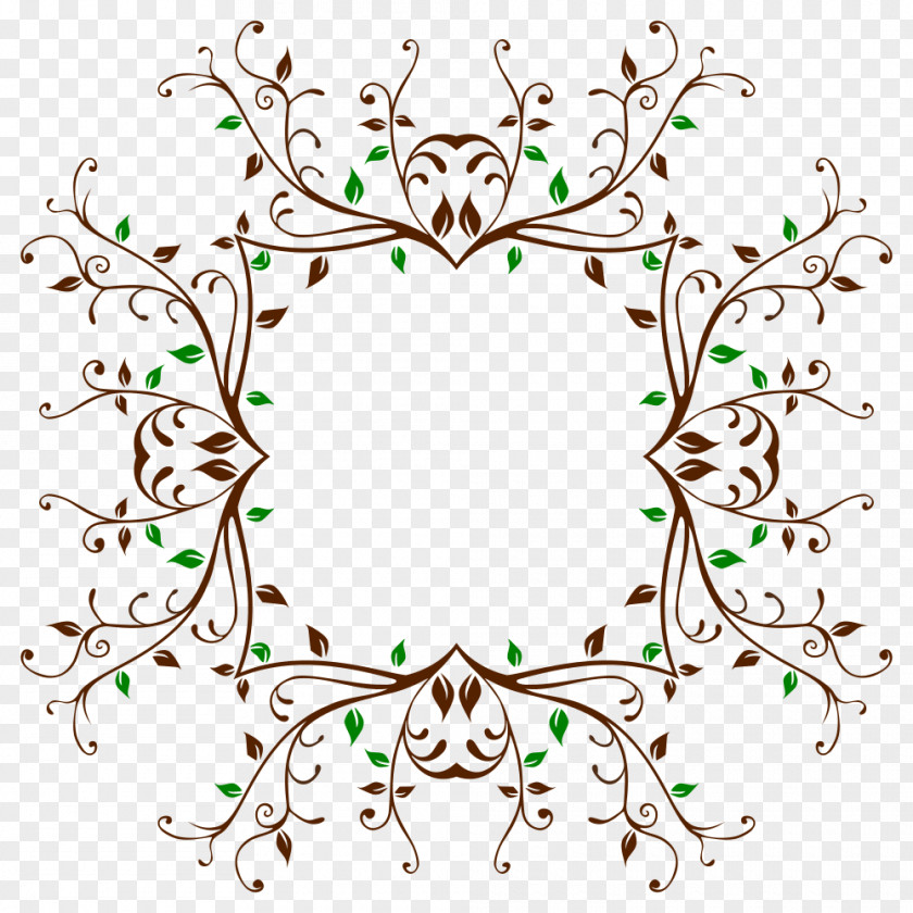 Leaf Vine Picture Frames Clip Art PNG