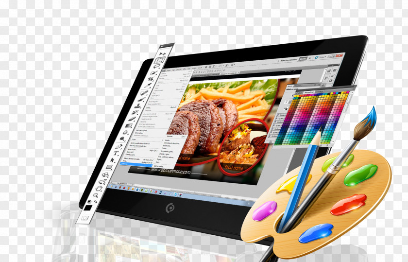 Paint Pigments Business Card Web Development Responsive Design Graphic PNG