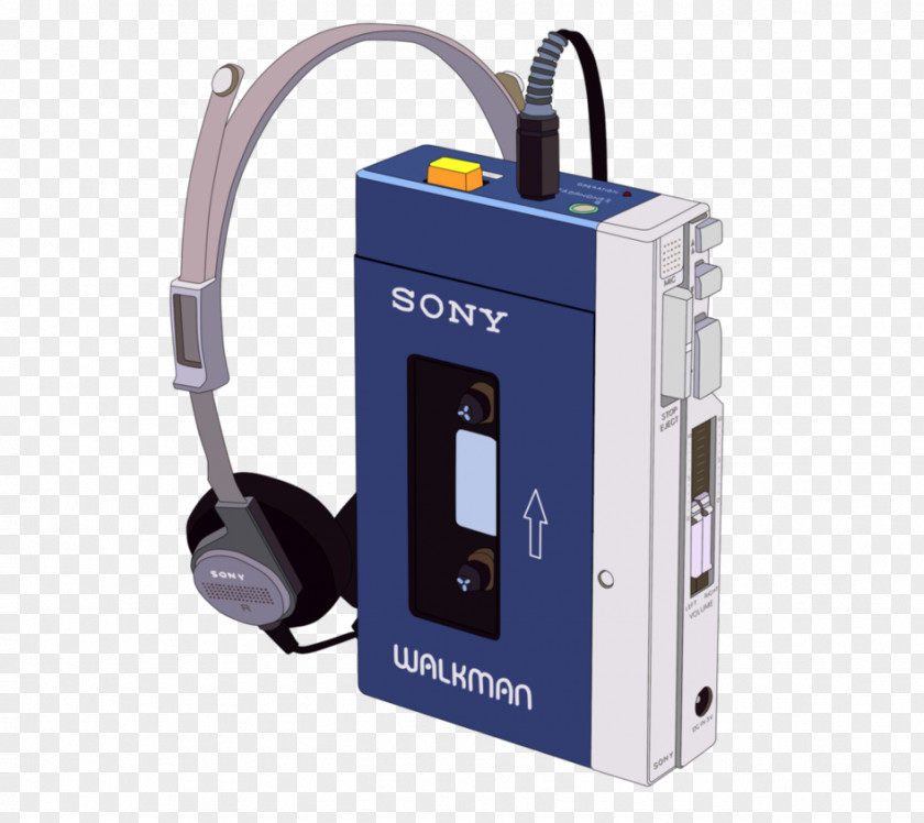 Walkman Compact Cassette Sony Deck Portable Audio Player PNG deck audio player, Music clipart PNG
