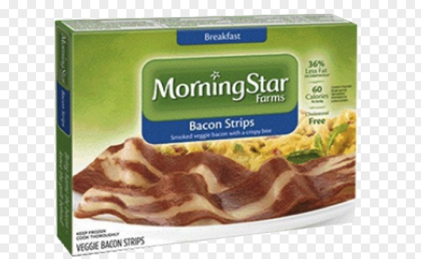 Bacon Vegetarian Breakfast Veggie Burger Morningstar Farms PNG