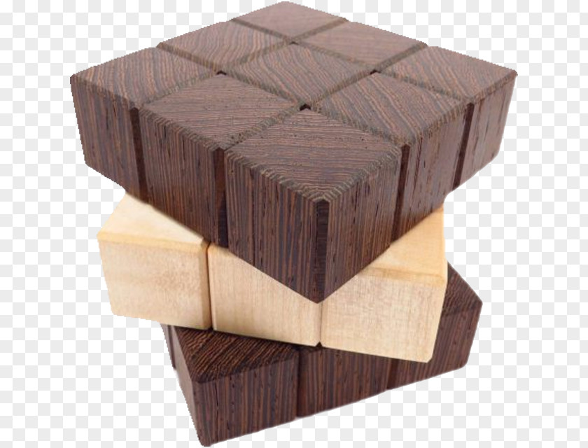 Cube Rubik's Wood Puzzle Shape PNG