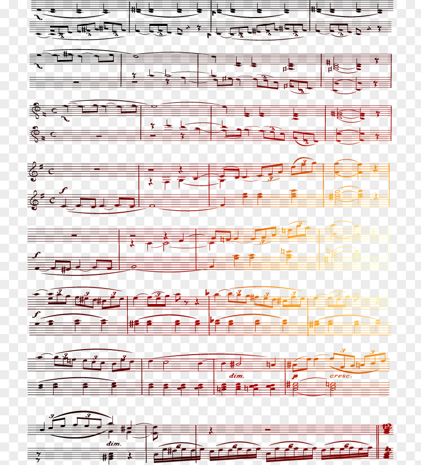 Musical Note Sheet Music Staff PNG note music Staff, Hand-painted sheet clipart PNG