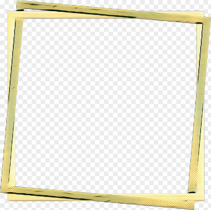 Brass Rectangle Retro Background Frame PNG