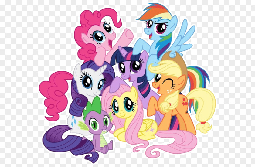Little Pony Rainbow Dash Applejack Pinkie Pie Rarity Twilight Sparkle PNG