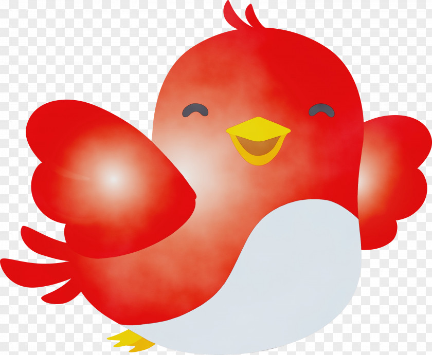 Red Bird Chicken Rubber Ducky Rooster PNG