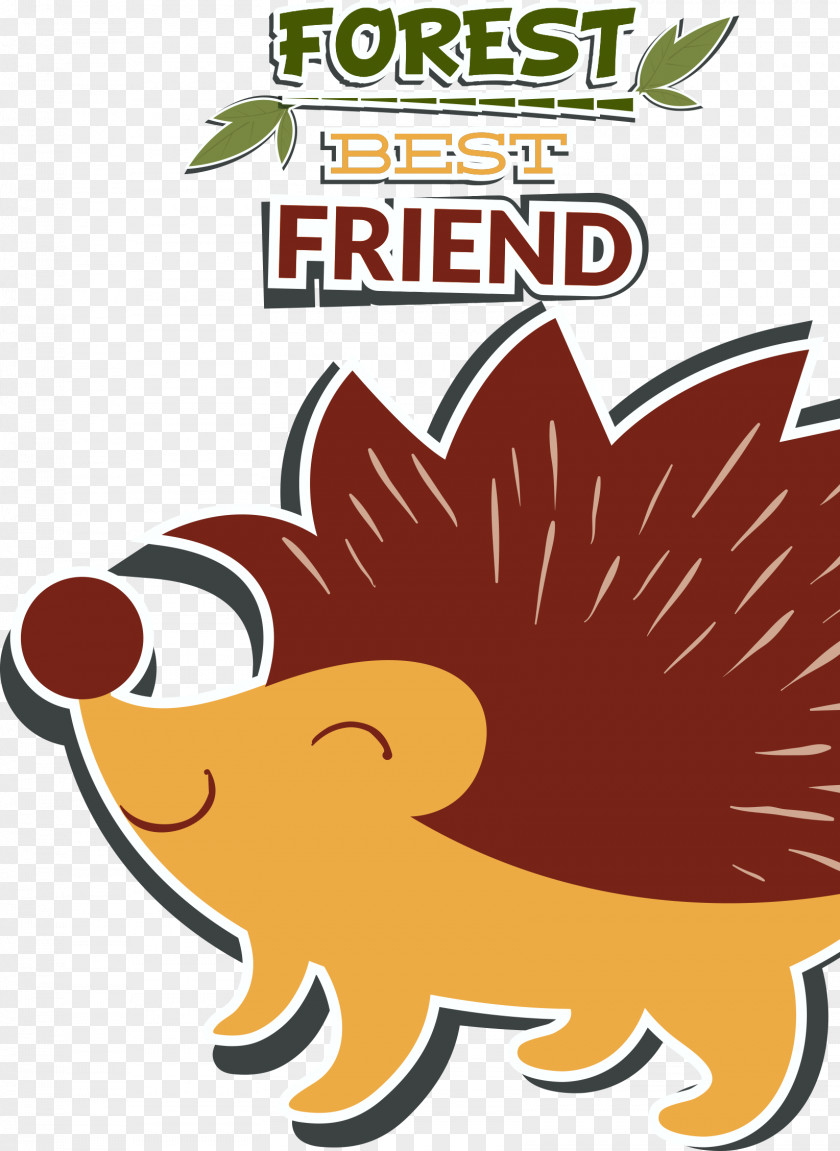 Vector Illustration Hedgehog Friend PNG
