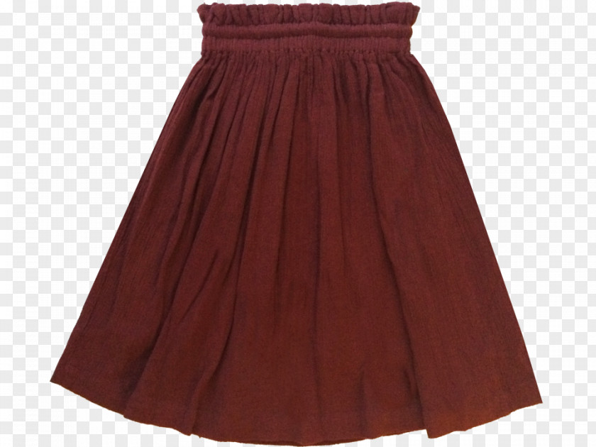 Skirt Girls Dress Waist Brown Maroon PNG