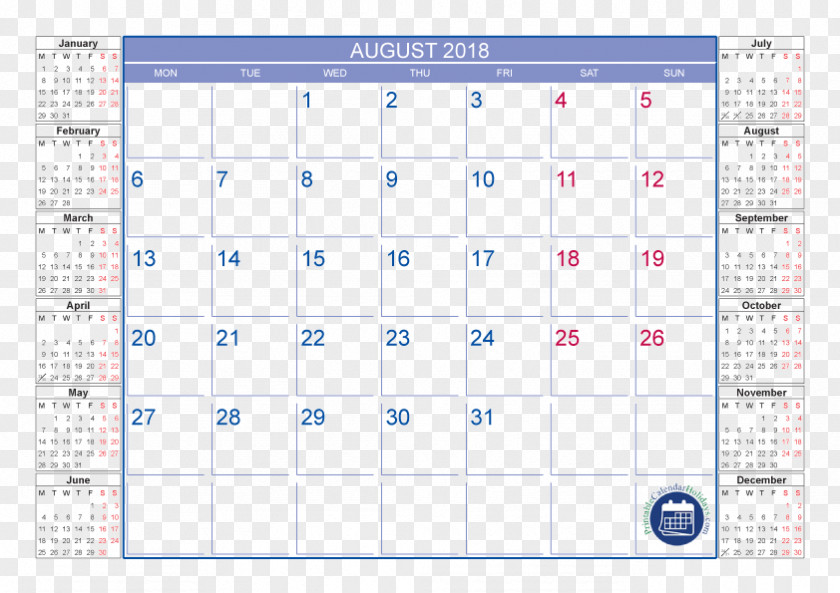 Calendar 2018 Holiday Template July Kalnirnay PNG