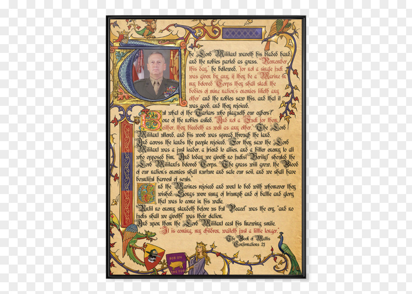 Cosmetics Promotion Posters Middle Ages Illuminated Manuscript Font PNG