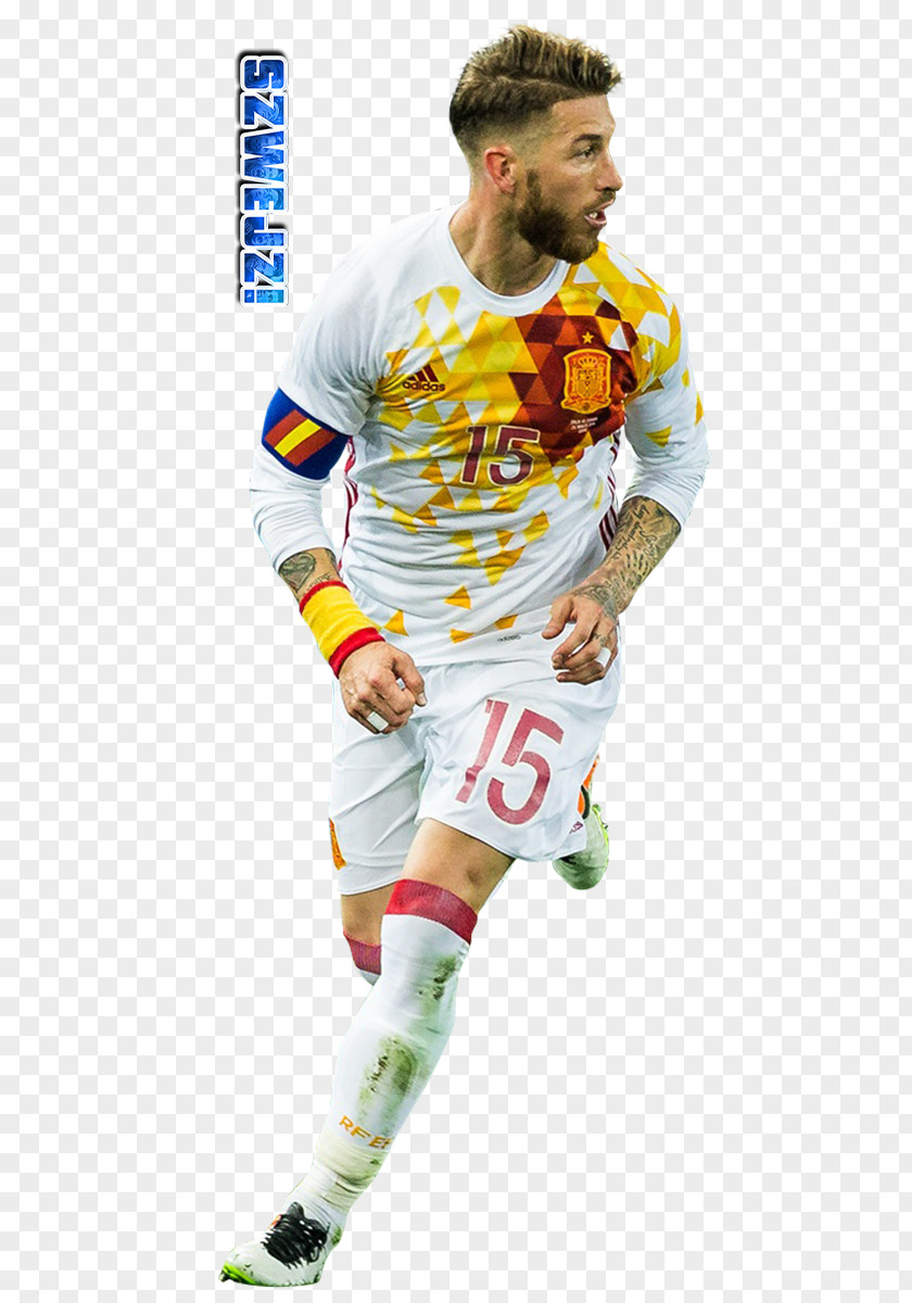 Football Sergio Ramos Spain National Team Jersey Player PNG