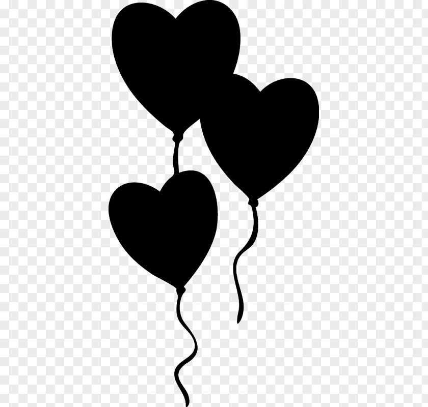 Heart-shaped Silhouette Toy Balloon Sticker Decal Clip Art PNG