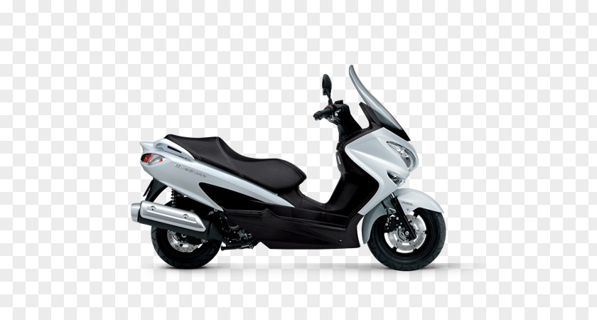 White Scooter Delivery Suzuki Burgman 200 Motorcycle PNG