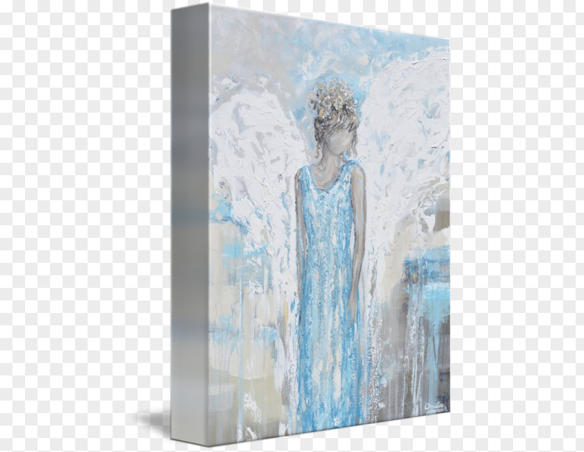 Angel Watercolor Painting Abstract Art Wall Decal Canvas PNG