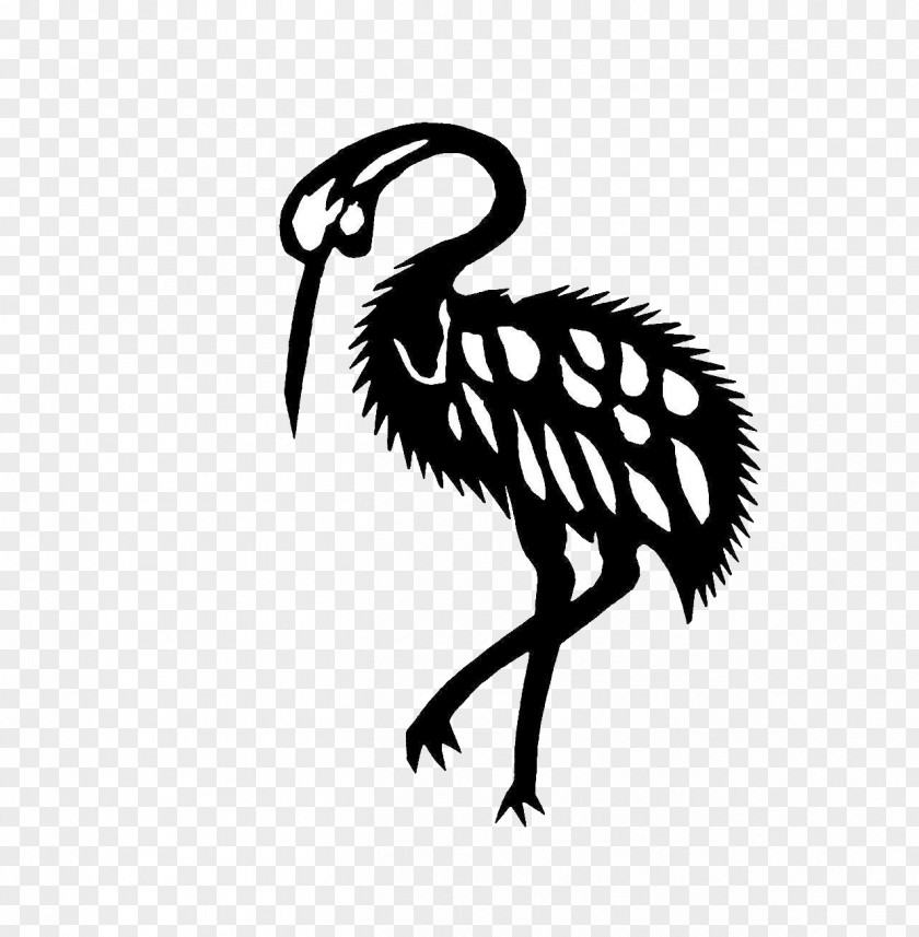 Ostrich Common Bird Papercutting PNG