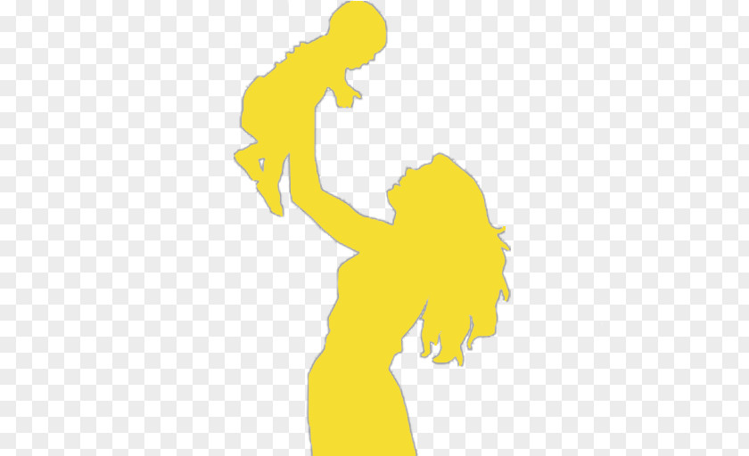 Silhouette Mother Daughter Drawing Infant PNG