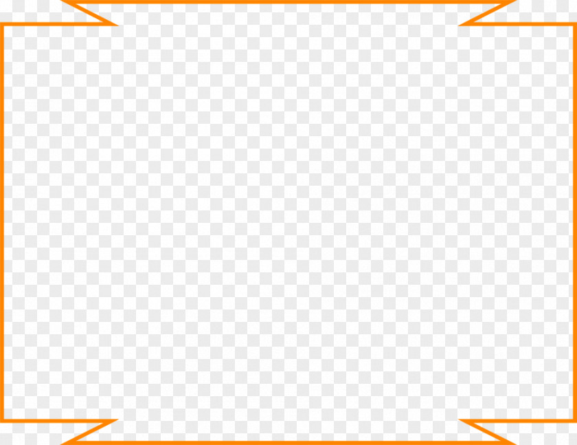 Orange Border Frame Transparent Line Angle Point Pattern PNG