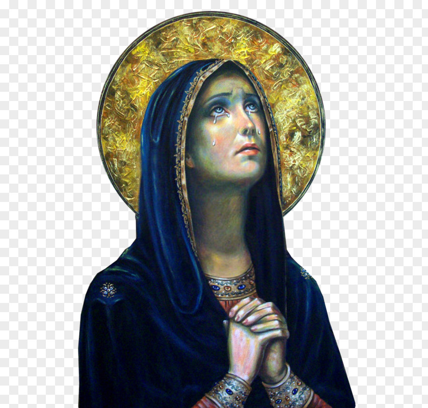 Saint Mary Our Lady Of Sorrows Rosary The Seven Novena PNG