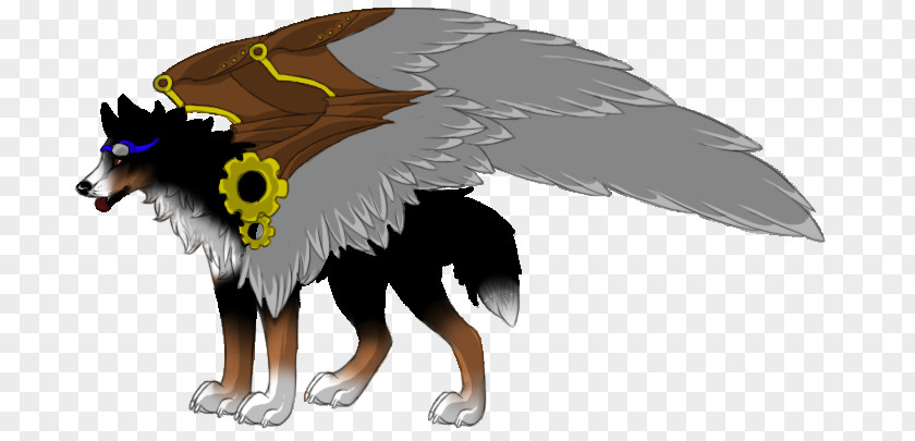 Wolf Totem Canidae Steampunk Dog Feather PNG