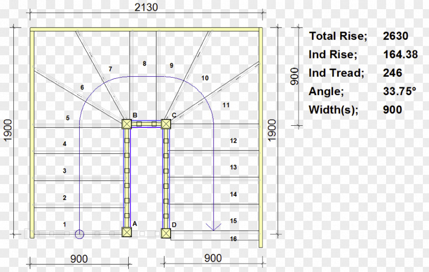 Stairs Plan Drawing Line Point PNG