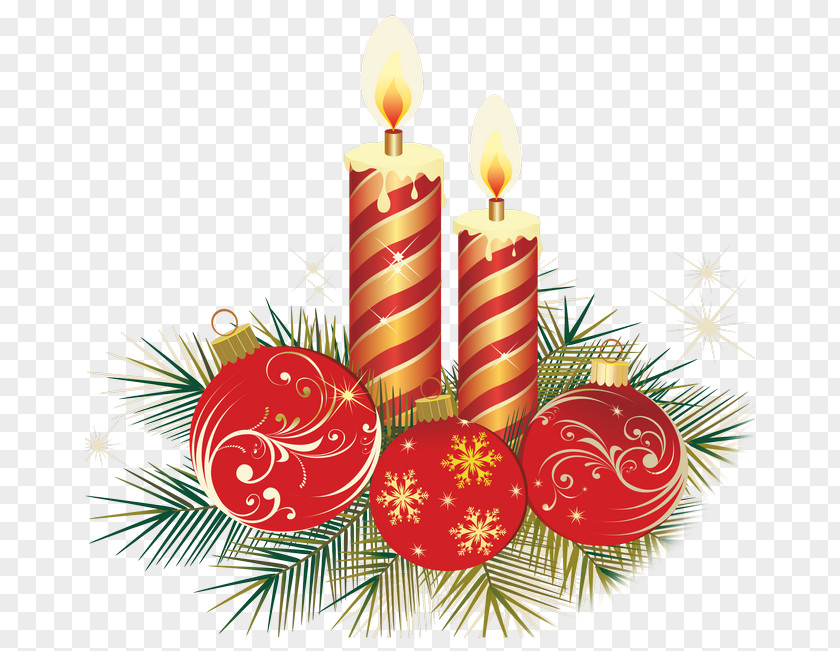 Candle Christmas Day Decoration Ornament PNG