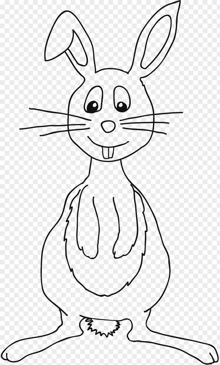 Forest Domestic Rabbit Hare Whiskers Ausmalbild Coloring Book PNG